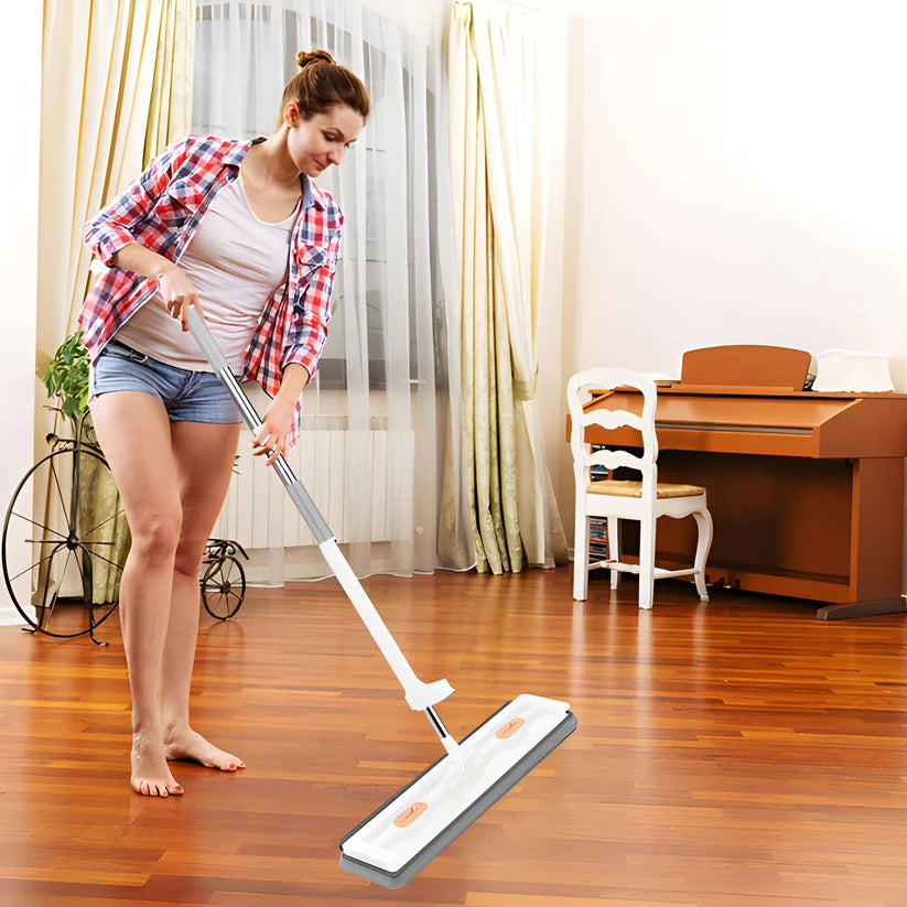 SwiftMop™ - Balai Serpillière Microfibre 360° Grand Format (42cm)